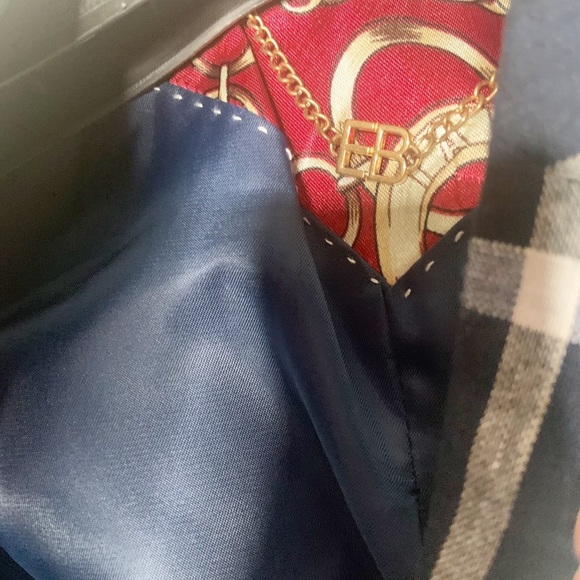 Boys Navy Plaid blazer size 4/5 - Picture 7 of 8